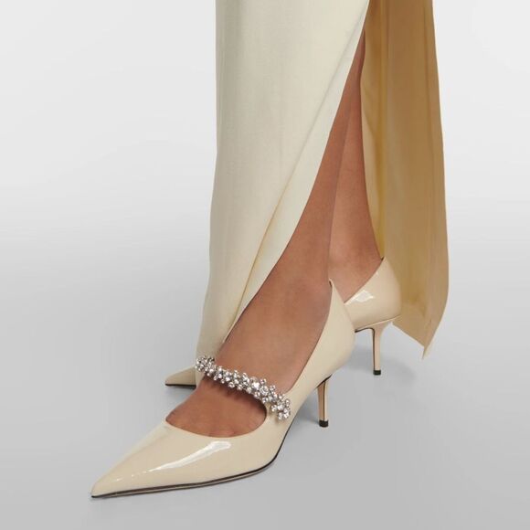 Jimmy Choo Bing Patent Crystal-Strap Pumps size 38 - Picture 2 of 16